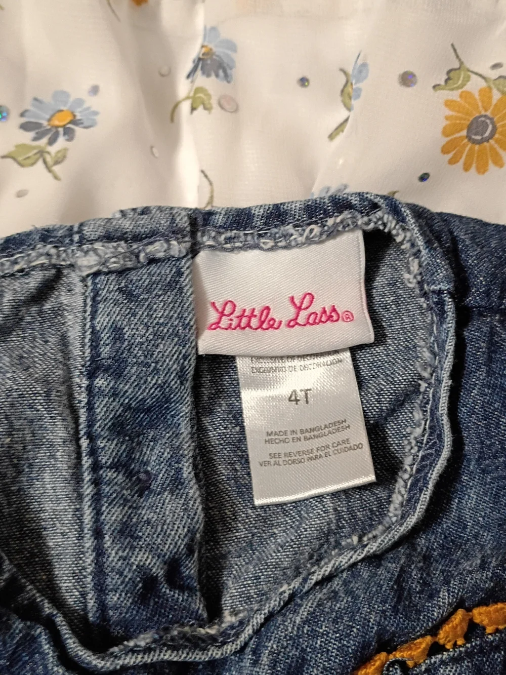 Little Lass Denim- Floral Top with Matching Leggings - Picture 7 of 9